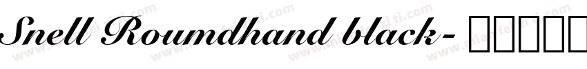 Snell Roumdhand black字体转换